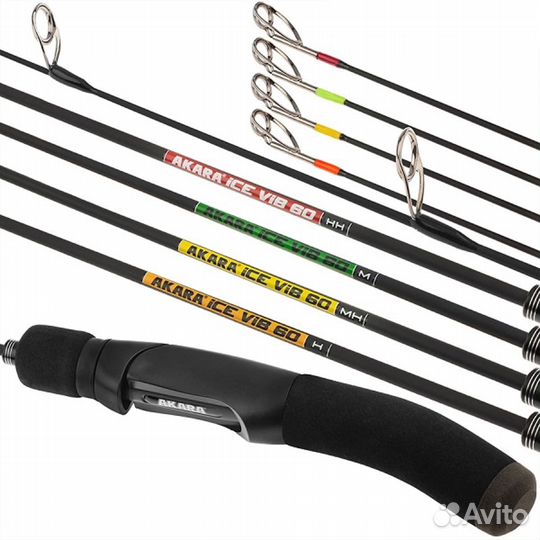 Удочка зимняя Akara Ice Vib сет с 4мя хлыстами