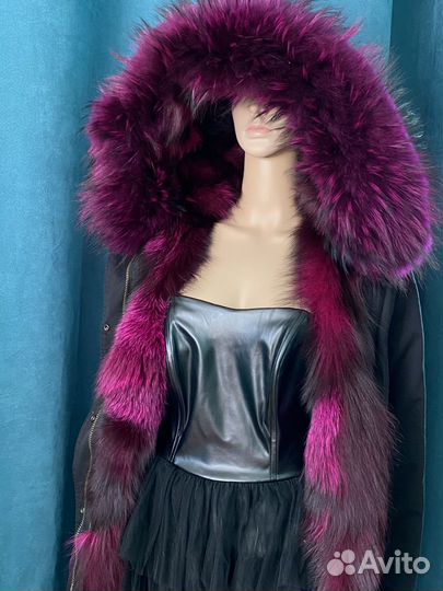 Парка с натуральным мехом 42 44