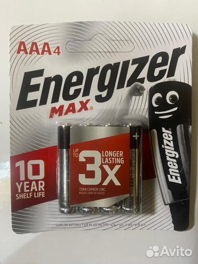 Energizer, батарейка алкалиновая, размер аа, ааа