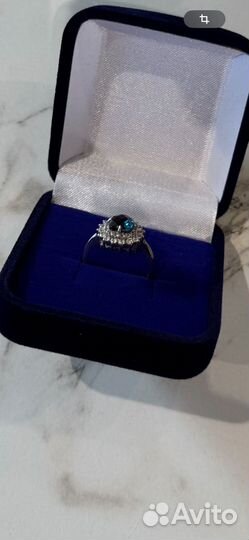 Кольцо 3,53гр белое золото, 17,5р