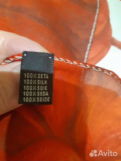 Палантин, шелк, новый.Италия