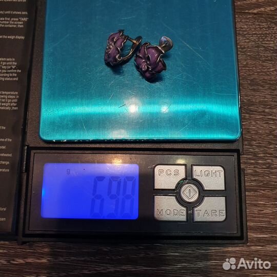 Серебряные серьги с эмалью