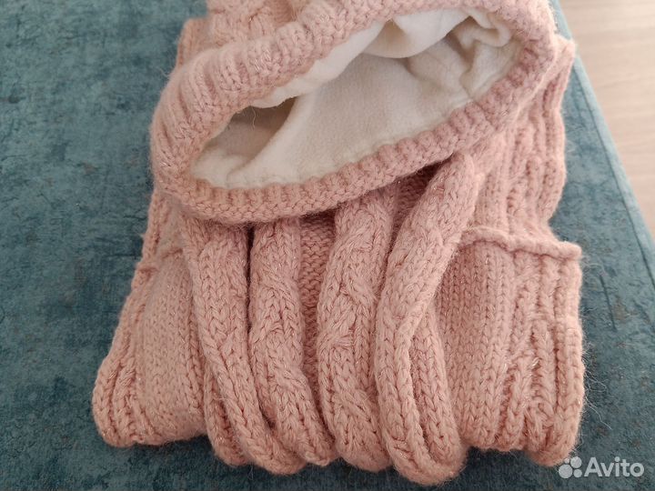 Комплект шапка и снуд для девочки