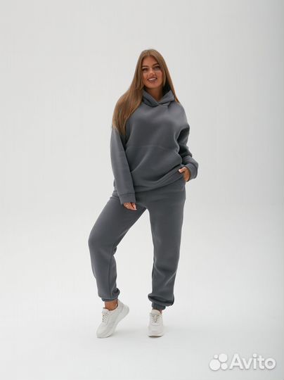 Спортивный костюм женский теплый оверсайз