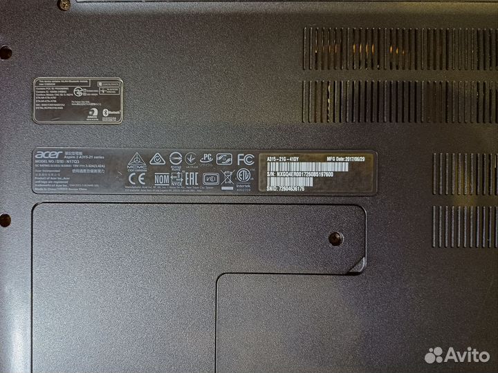 Ноутбук Acer A315 -21G-41DY