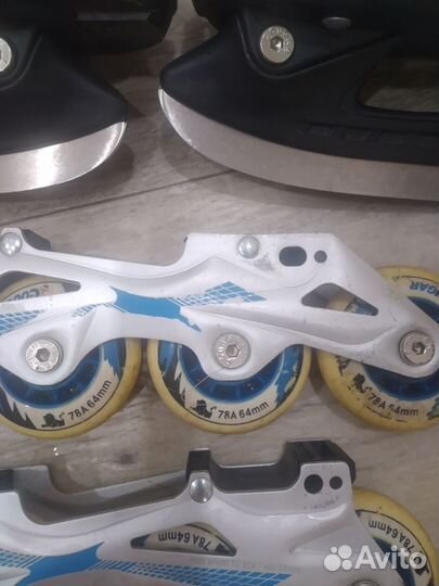 Роликовые коньки детские 2в1