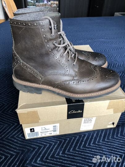 Зимние мужские ботинки Clarks, р.42 (UK 8)