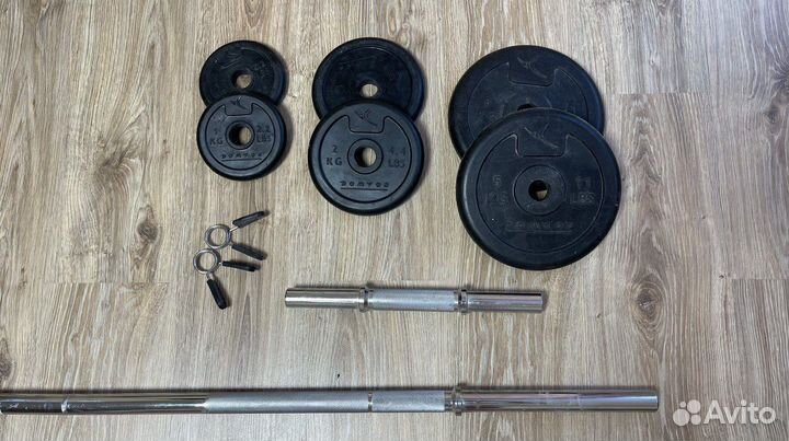 Штанга гриф блины domyos