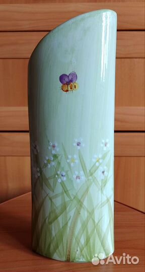 Керамическая ваза ручная роспись