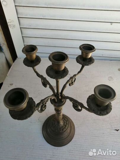 Старинный подсвечник латунь
