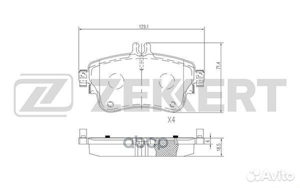 Колодки торм. диск. передн. MB A-Class (W176) 12