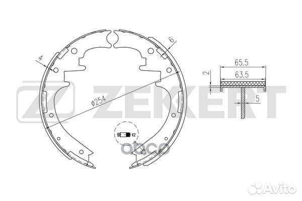 Колодки торм. бараб. задн. Ford Ranger II 99- b