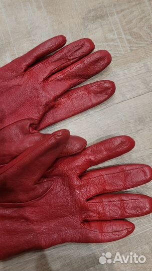 Перчатки женские кожаные размер 7