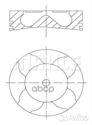 Поршень 0120701 Mahle/Knecht