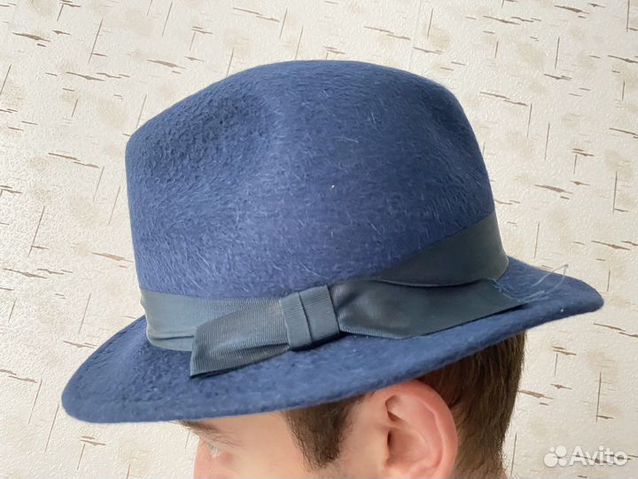 Шляпа женская темно-синяя