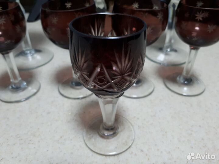 Рюмки и бокалы двухслойное марганцевое стекло