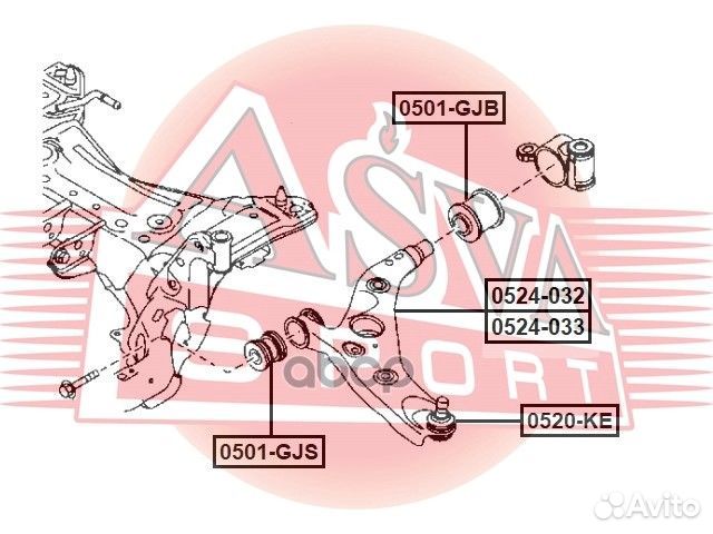 2 0524-033 Рычаг 0524-033 asva