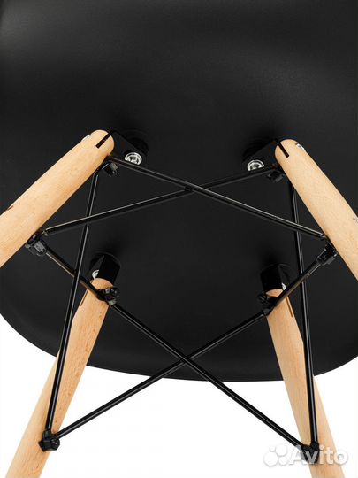Стул в стиле eames DSW,черный, 4 шт