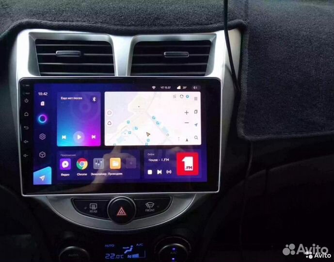 Магнитола Hyundai Solaris 1 Android Qled SIM