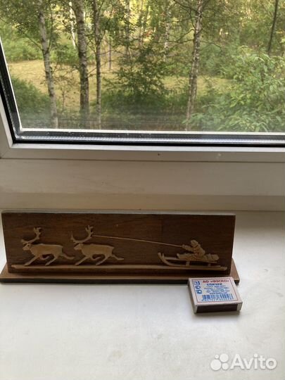 Статуэтка деревяная(панно ) СССР 80-х