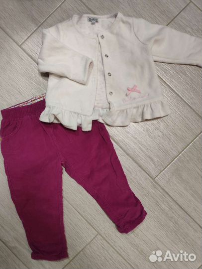 Пакет летних вещей для девочки 6-12 мес