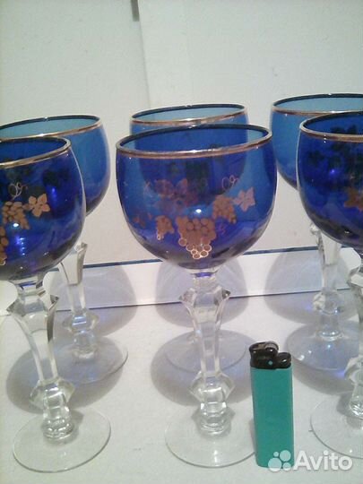 Фужеры цветное стекло СССР