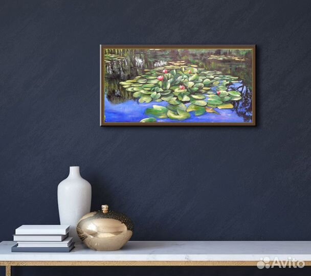 Картина Пруд с кувшинками, водяные лилии картина