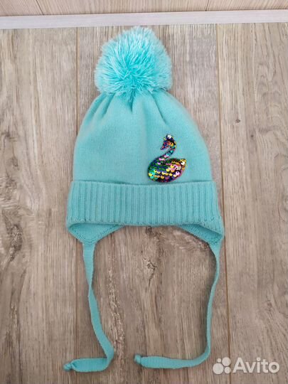 Демисезонная шапка для девочки 48-50