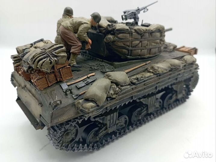 Танк м4а2 шерман с защитой в масштабе 1:35