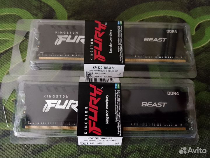 Оперативная память DDR4 16gb (8x2) 3200 HyperX