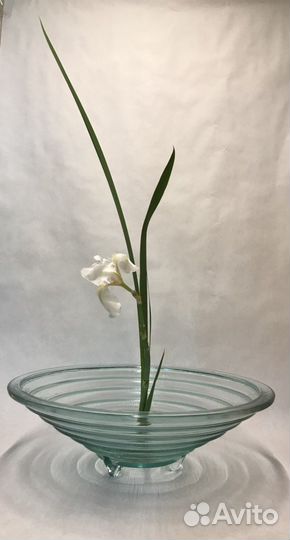 Ваза чаша стекло ручная работа
