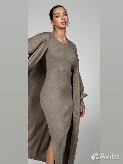 Комплект платье с кардиганом