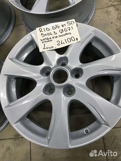 R16. J6,5 Et50. 5-114,3 67,1mm Mazda Kia Nissan