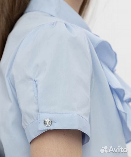 Блузка новая школьная с коротким рукавом 146