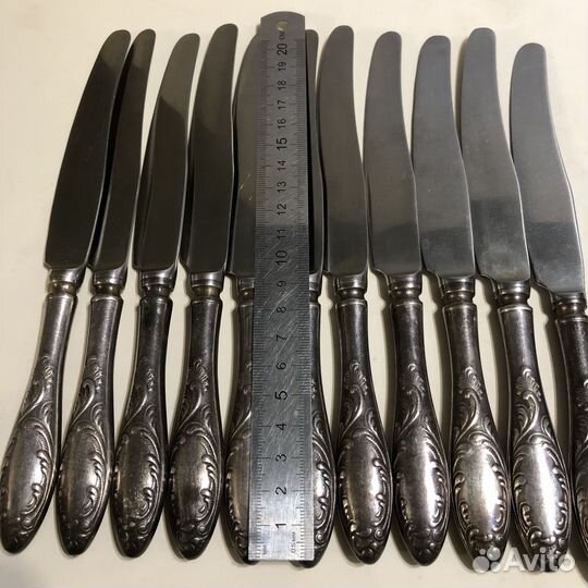 Десертные ножи Пламя мельхиор