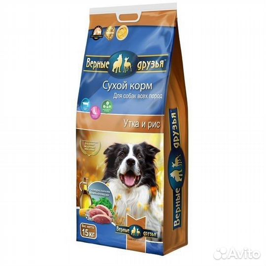 Верные друзья сухой двзрослых собак утка И рис 15к