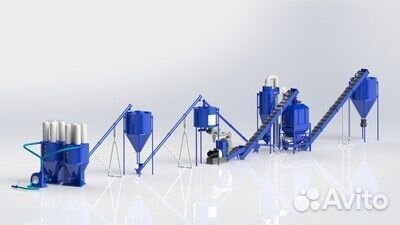 Линия гранулирования травы 7000 кг/час