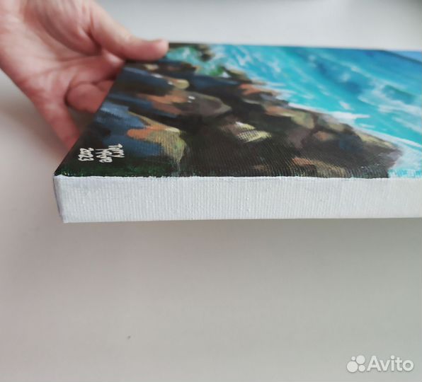 Картина акрилом Морской прибой