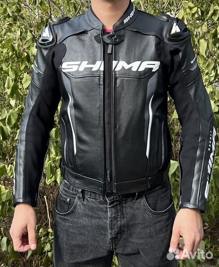 Мотокуртка кожаная мужская