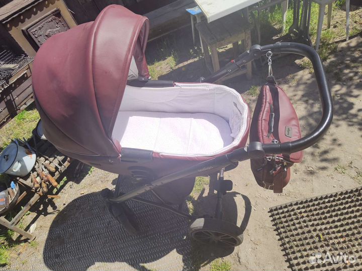 Коляска 2 в 1 эко кожа