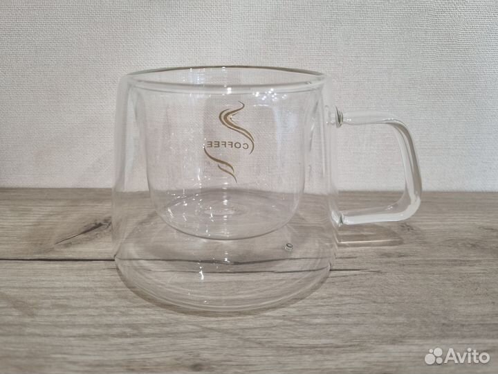 Кружка стеклянная под кофе
