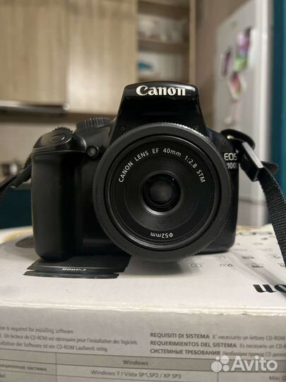 Фотоаппарат Canon 1100d+объектив canon 40мм 2.8