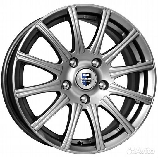 Диски K&K Сиеста 6x15 4*100 ET40 DIA60.1 Дарк платинум Литой