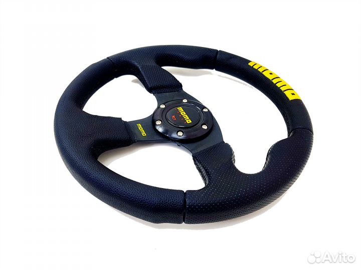 Руль momo Style - без выноса - 350мм (кожа/с логот