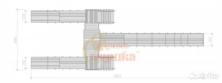 Зимняя деревянная горка Зима-11