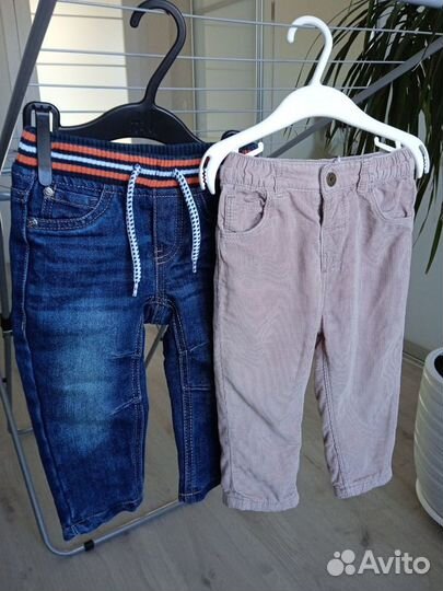 Вельветовые брюки next, джинсы 80 размер
