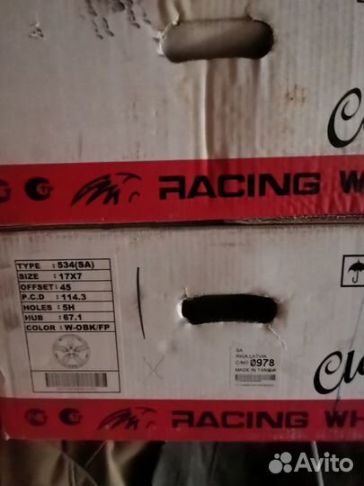 Диски - R17 Racing Wheels(4шт.)