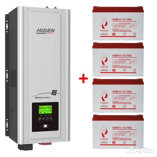 Ибп Hiden Control HPS30-5048 + Рубин AGM-U 12-100