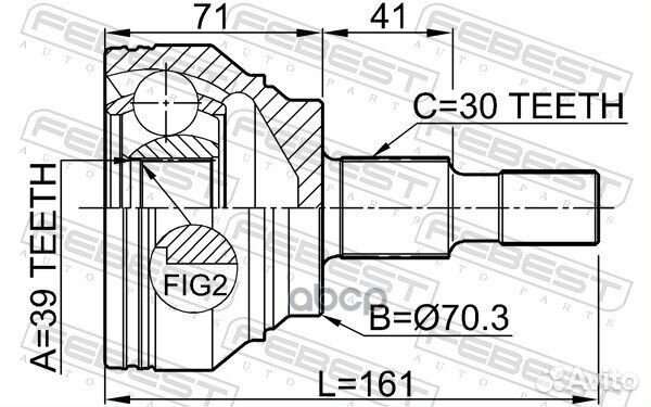 ШРУС наружный mercedes benz ML-class 164 2004-2011