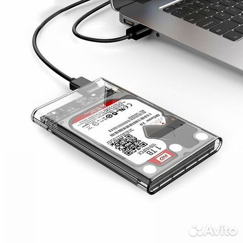 Прозрачная USB HDD коробка